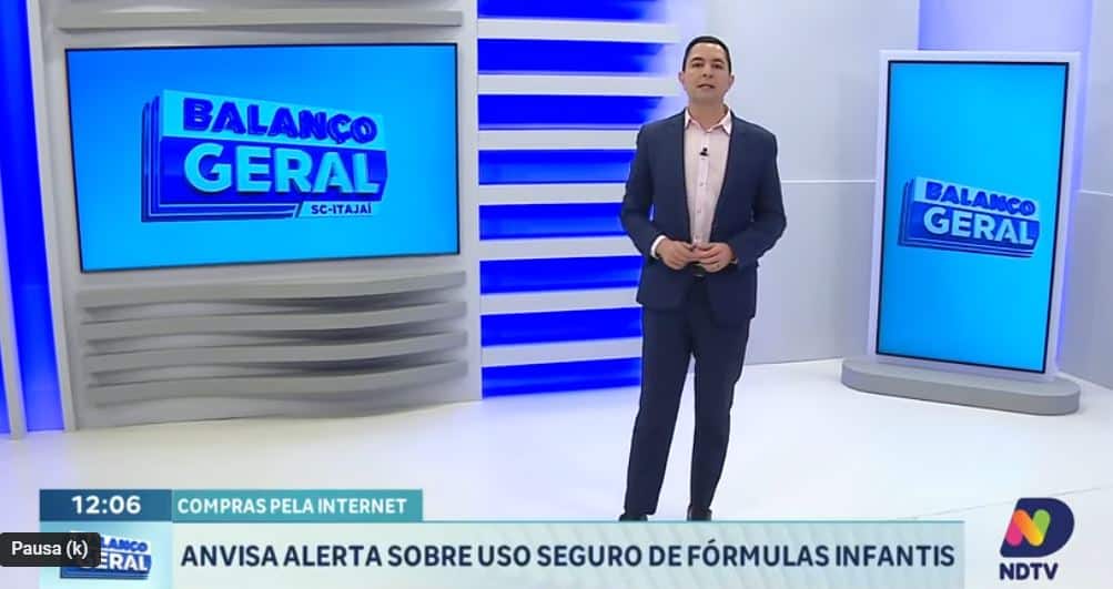 Calebe Moreno, apresentador do Balanço Geral- Itajaí (Foto Reprodução/NDTV) Calebe Moreno, apresentador do Balanço Geral- Itajaí (Foto Reprodução/NDTV)