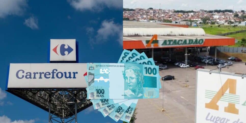 Carrefour vende 15 unidades incluindo uma do Atacadão (Reprodução: Montagem TV Foco)