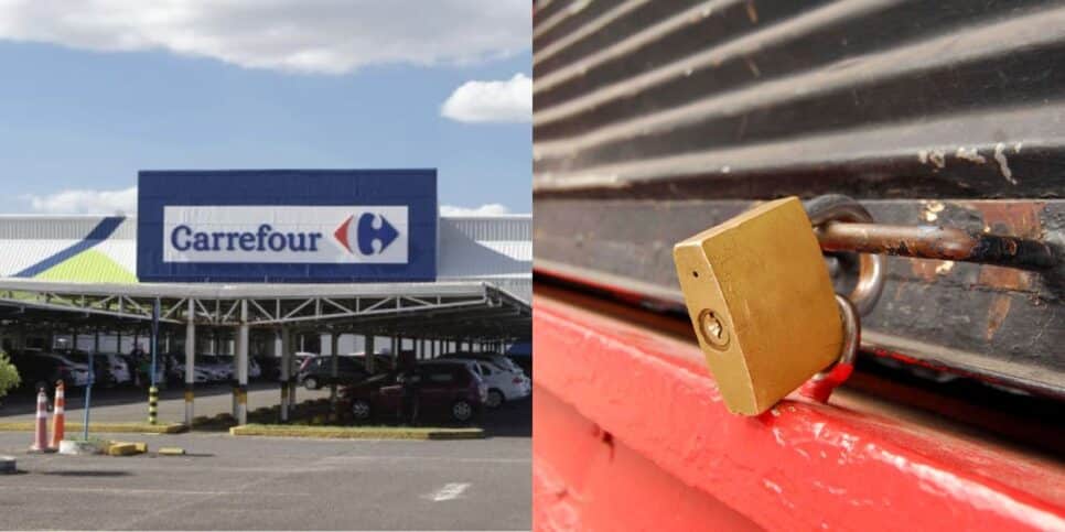 Fim de serviço do Carrefour e 29 lojas fechadas (Reprodução: Montagem TV Foco)