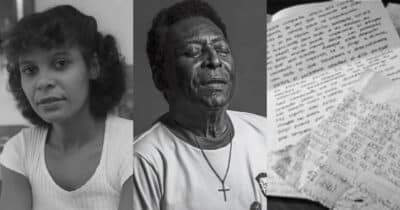 "Estão em toda parte": Carta psicografada de Pelé sobre a filha (Foto: reprodução/Montagem TV Foco)