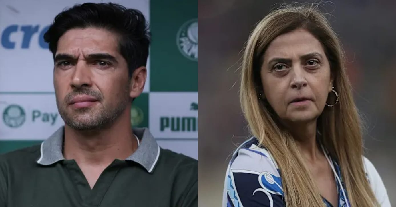 Abel Ferreira no Palmeiras e Leila (Foto: Reprodução/Montagem TV Foco)