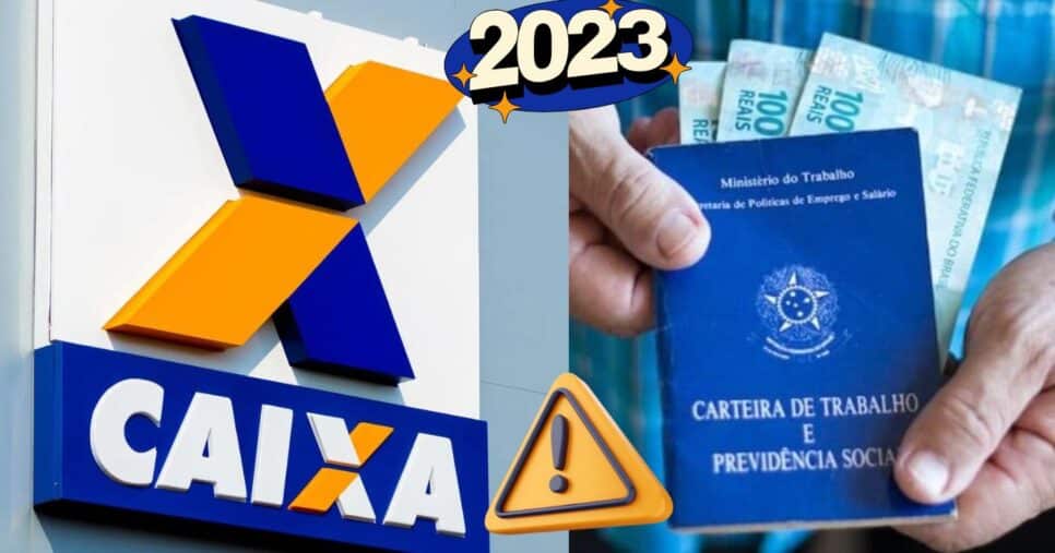 Fachada da Caixa e carteira de trabalho (Foto: Reprodução / Canva / Montagem TV Foco)