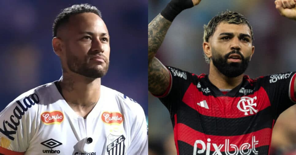 Sem Gabigol: Estrela do Flamengo diz sim pra Neymar, do Santos (Foto: Reprodução/Montagem TV Foco)