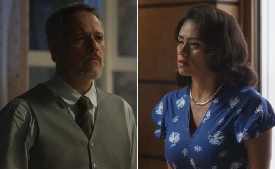 Raimundo (Danton Mello) e Marlene (Ana Flavia Cavalcanti) em cenas de Garota do Momento (Foto: Reprodução / Globo)