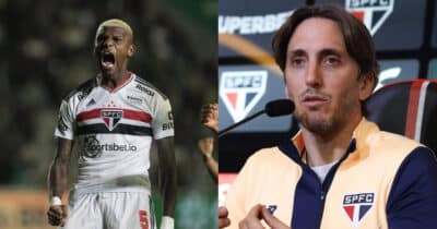 Dupla de Arboleda e +1: Zubeldía sofre com 2 saídas no São Paulo (Foto: Reprodução/Montagem TV Foco)