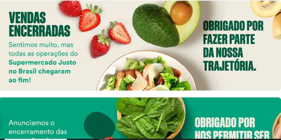 Site do Justo apresenta apenas essa mensagem (Reprodução: Internet)