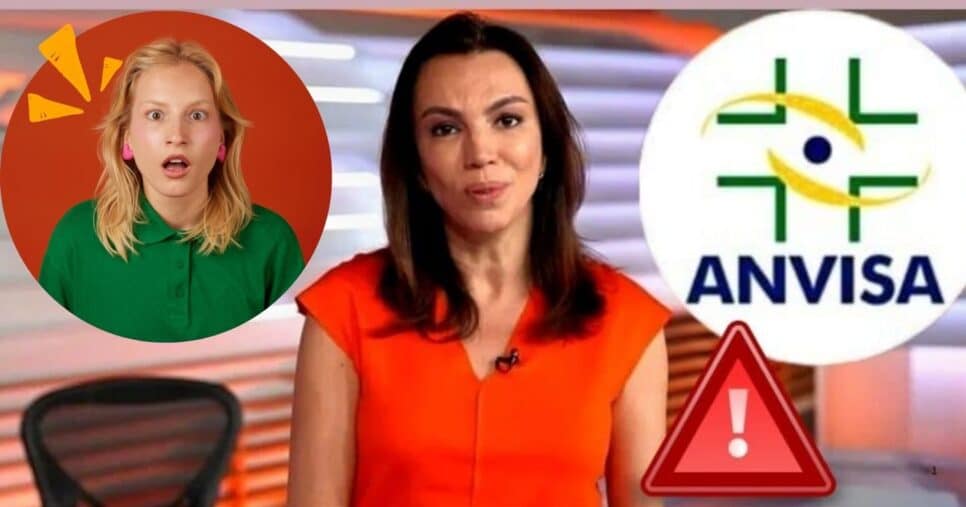 Ana Paula Araújo noticiou medida da ANVISA contra nº1 das 50+ (Foto Reprodução/Montagem/Tv Foco/Canva/Globo)