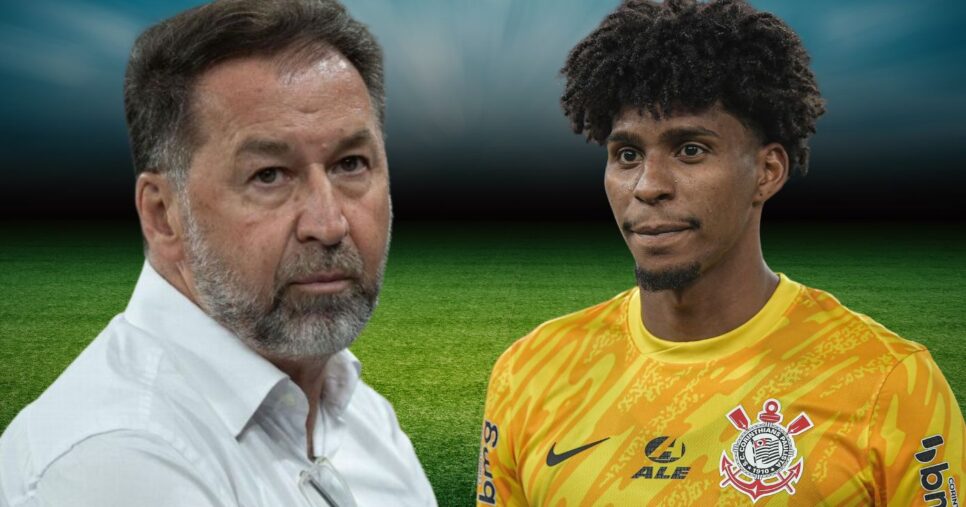 Augusto Melo e Hugo Souza (Foto: Reprodução / Corinthians / Montagem TV Foco)