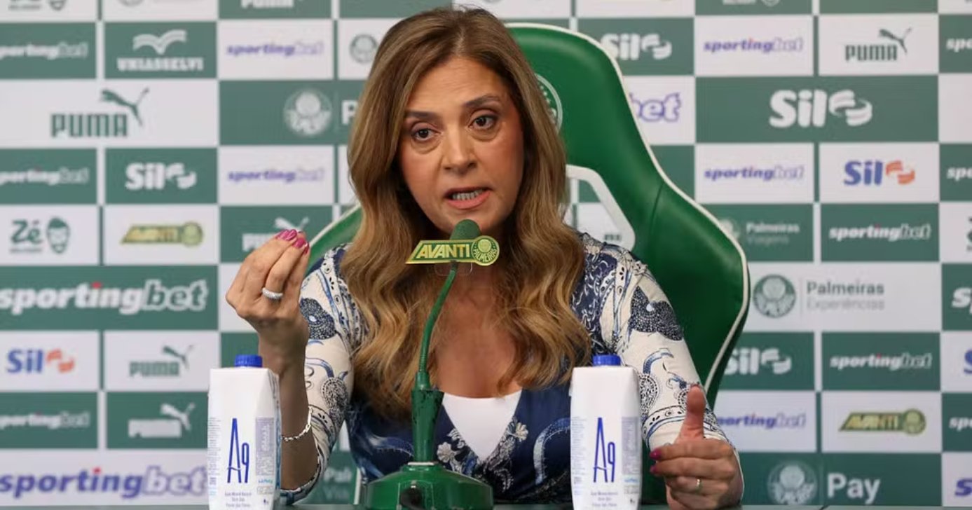 Leila Pereira, presidente do Palmeiras — Foto: Cesar Greco/Palmeiras