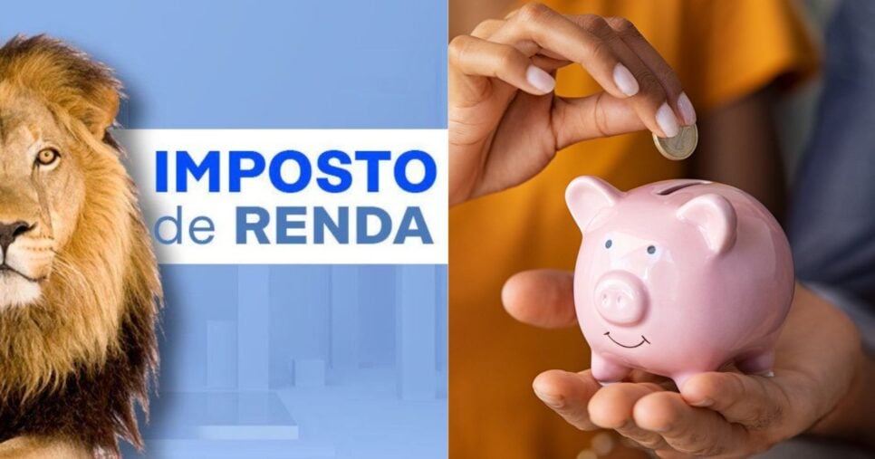 Ilustrações Imposto de Renda e poupança (Fotos: Reproduções / Internet / Canva)