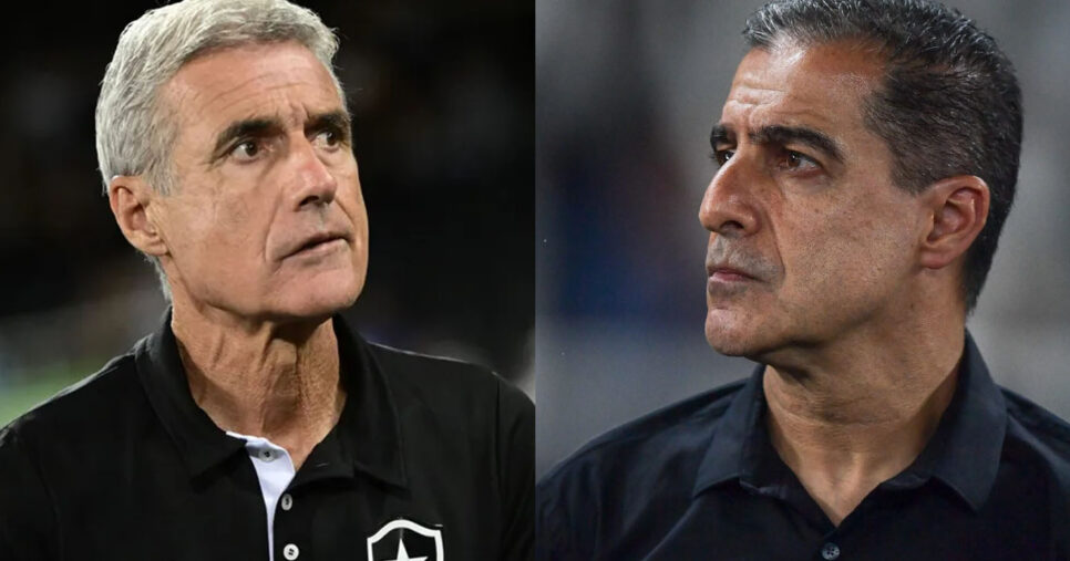 Luís Castro e Renato Paiva - Botafogo (Foto: Reprodução)