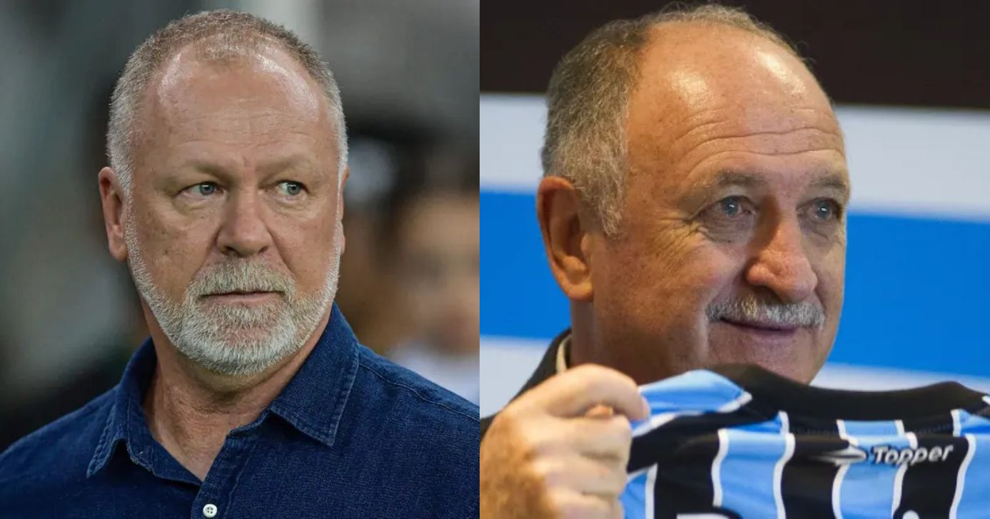 Mano Menezes e Felipão no Grêmio - Foto Reprodução Internet