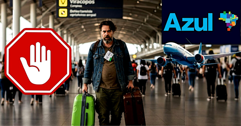 Aeroporto de Viracopos é atingido por decisão de encerramento de serviço essencial da Azul (Foto Reprodução/Montagem/Tv Foco/GMN/Lennita)
