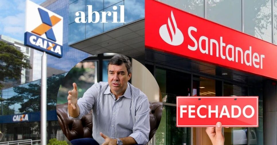 Caixa, Santander e Riedel (Foto: Reprodução / Canva / Montagem TV Foco)