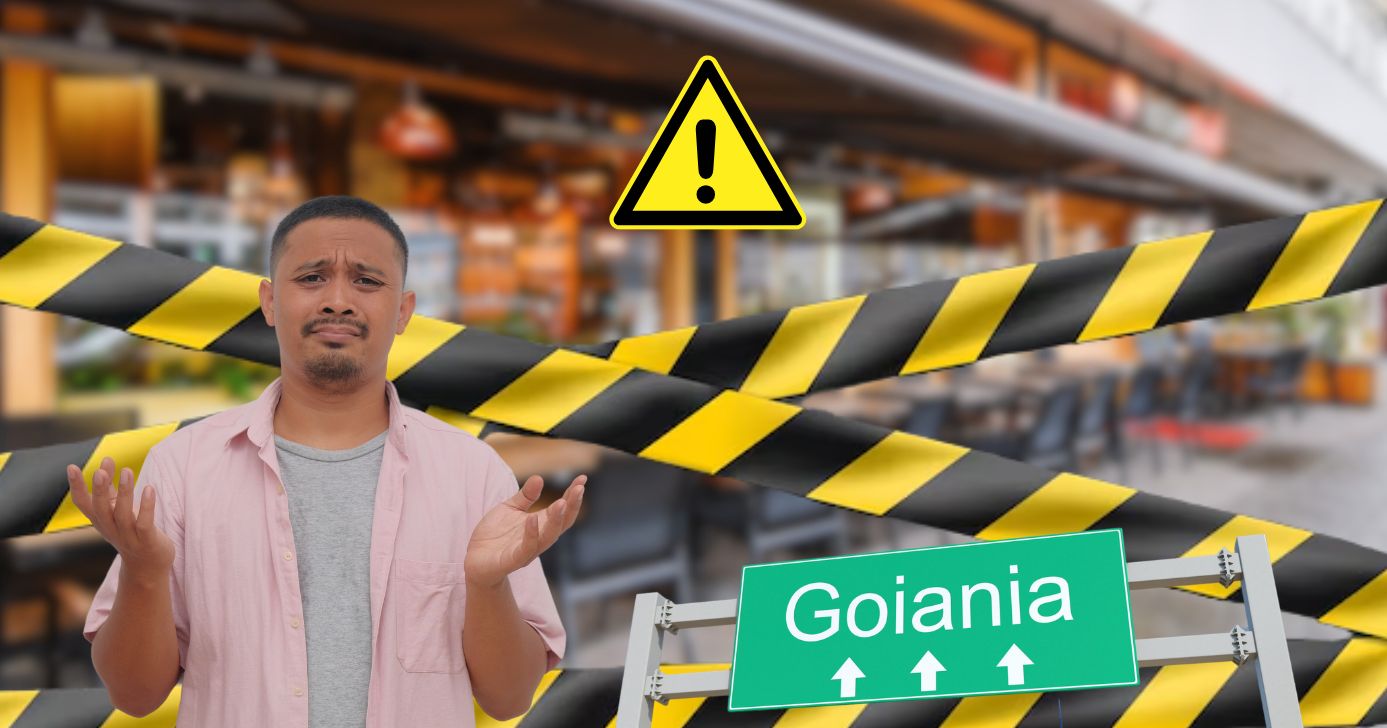 Restaurante de Goiânia e cliente devastado (Foto: Reprodução / Canva / Montagem TV Foco)