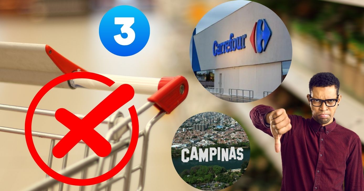 Campinas, Carrefour, cliente triste e rede de supermercados (Foto: Reprodução / Canva / Montagem TV Foco)