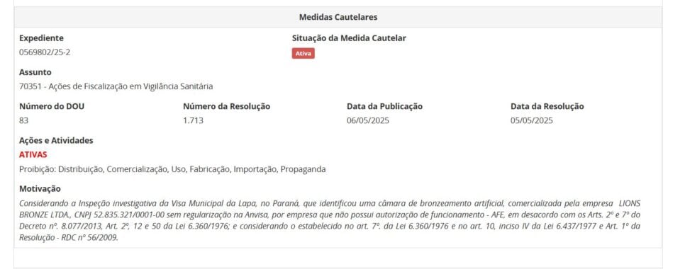 Resolução da ANVISA pt 1 (Foto Reprodução/ANVISA)