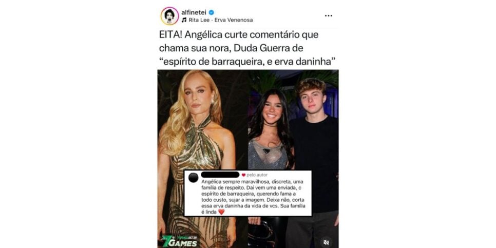Angélica curte comentário contra Duda (Foto: Reprodução / Instagram)