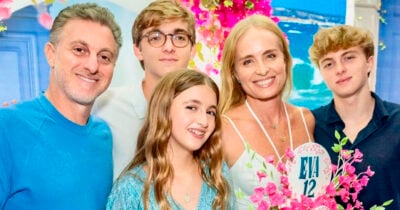 Angélica e sua família (Foto: Reprodução)