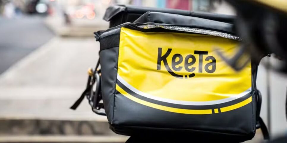 Caixa de entrega da Keeta (Foto: Lam Yik/Bloomberg)