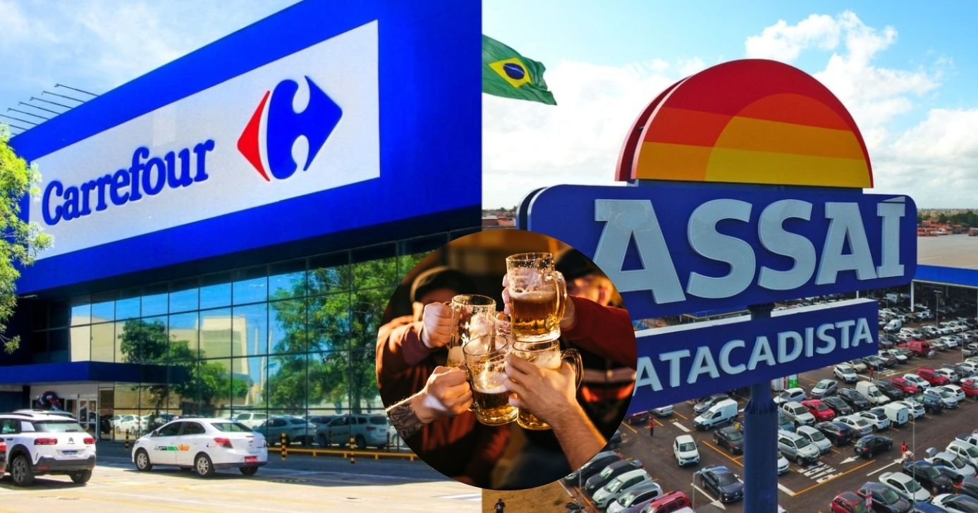 Carrefour / Cerveja / Assaí - Montagem: TVFOCO
