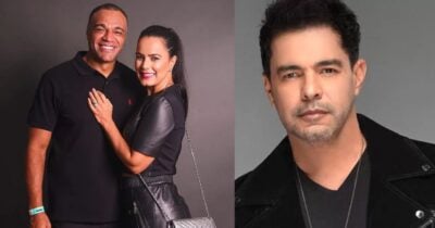 Denílson com Luciele e Zezé - Foto Reprodução Internet