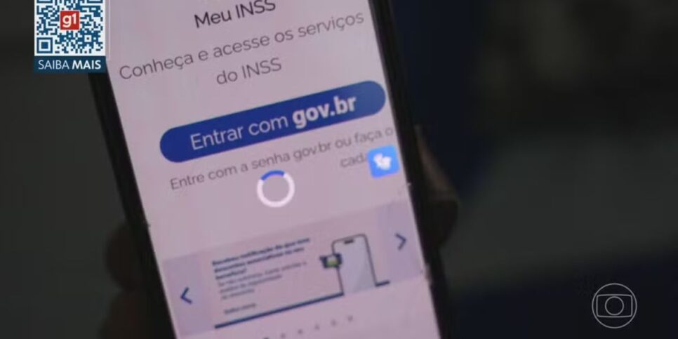 Instabilidade no aplicativo Meu INSS (Foto: Reprodução / Globo)