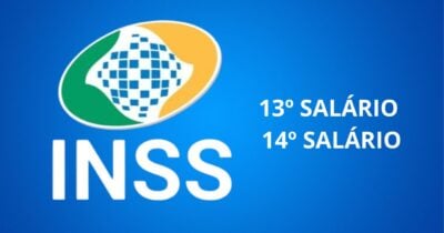 Logo INSS, ilustrações 13º e 14º salário (Fotos: Reproduções / Canva / Internet)