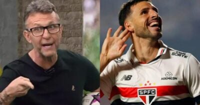Neto para Band com reforço de camisa 9 no São Paulo para esquecer Calleri - Foto: Montagem