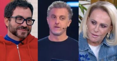 Padre Fábio de Melo, Luciano Huck e Ana Maria (Fotos: Reproduções / Globo)