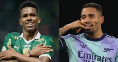 Palmeiras; R$257M: Gabriel Jesus aprovado para lugar de Estevão (Foto: Montagem/TV Foco)