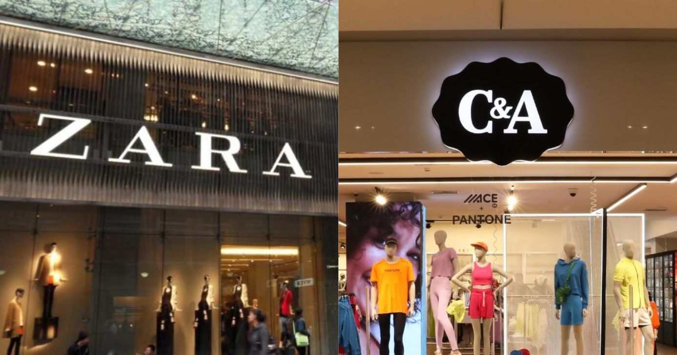 Unidades da Zara e C&A (Fotos: Reproduções / Internet)