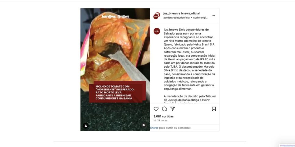 Vídeo de produto da Heinz (Foto: Reprodução / Instagram)