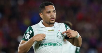 Vitor Roque no Palmeiras (Foto: Cesar Greco)