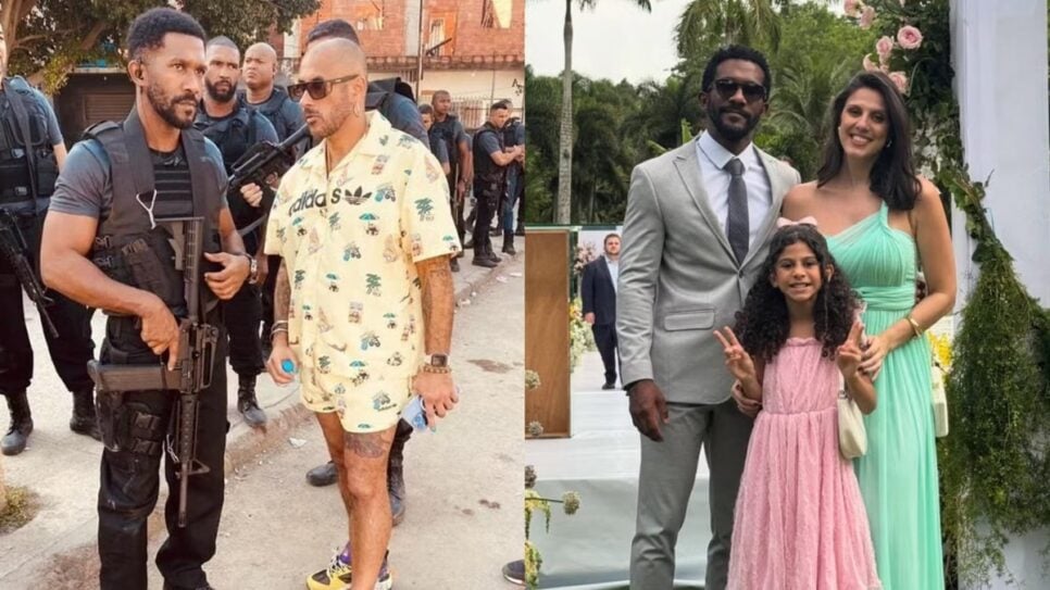 Ator em recente trabalho e ao lado da família (Foto: Reprodução/ Instagram/ Montagem)