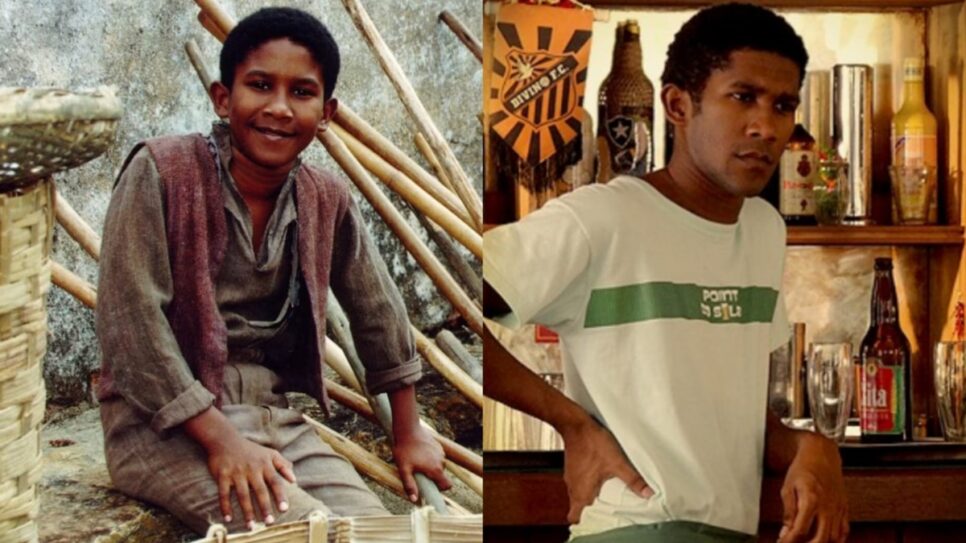 Mirim fez o Tiziu em Terra Nostra (esquerda) e o Valentim em Avenida Brasil (direita) - (Foto: Reprodução/ Divulgação, Globo/ Montagem TV Foco)