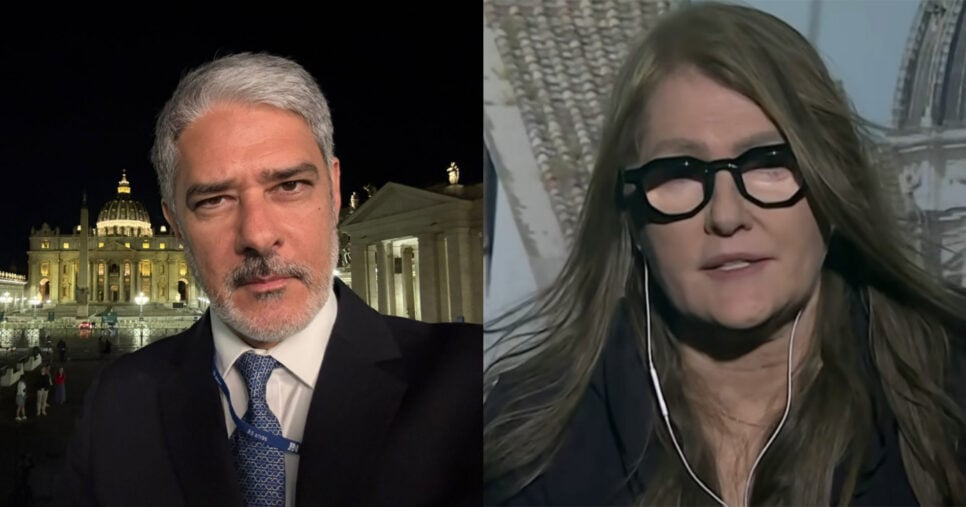 William Bonner e Ilze Scamparini no Jornal Nacional da Globo (Foto: Reprodução/Montagem TV Foco)