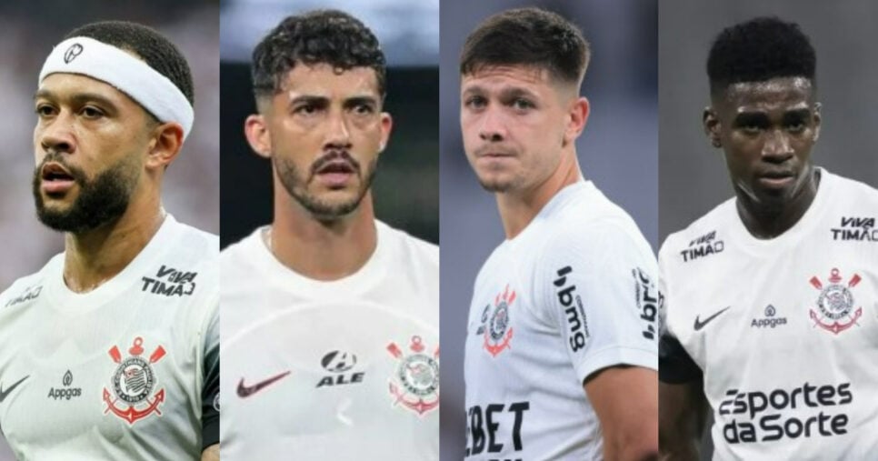 Memphis Depay, Gustavo Henrique, Rodrigo Garro e Félix Torres (Foto: Reprodução/Montagem TV Foco)