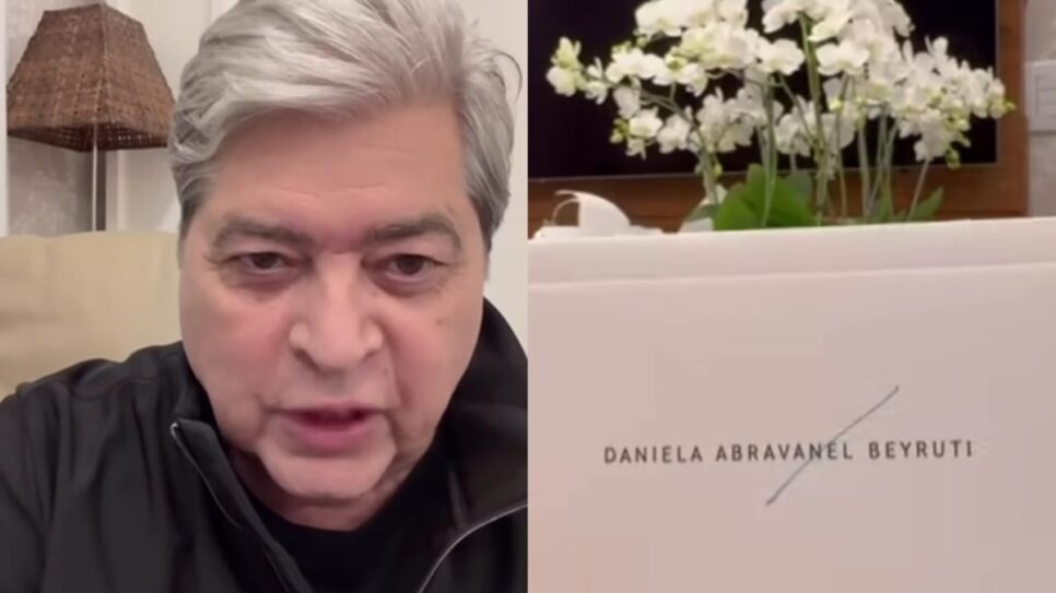 Mensagem em vídeo do apresentador expõe flores e carta recebida de agradecimento da filha de Silvio Santos (Foto: Reprodução/ Instagram/ Montagem)