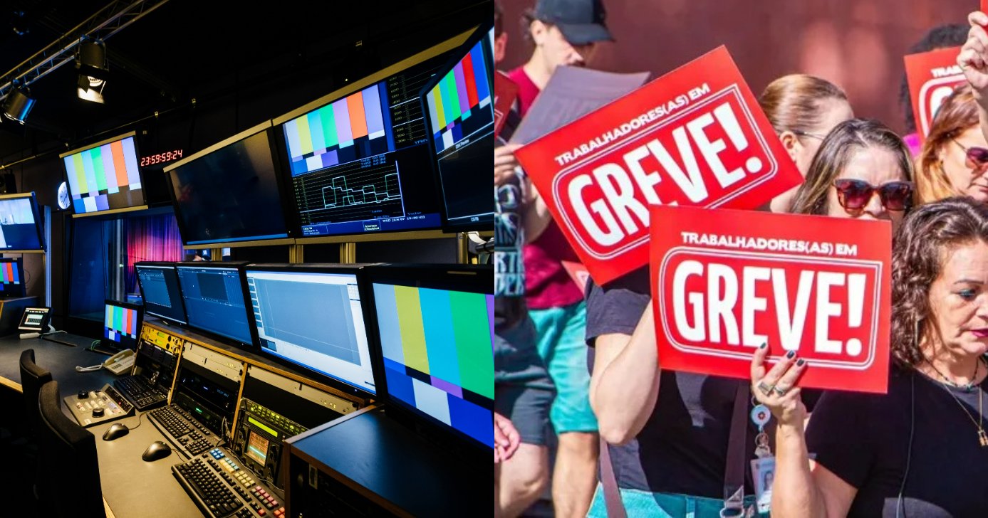 200 funcionários em greve, fora do ar e emissora de TV afunda (Foto: Reprodução/Montagem TV Foco)