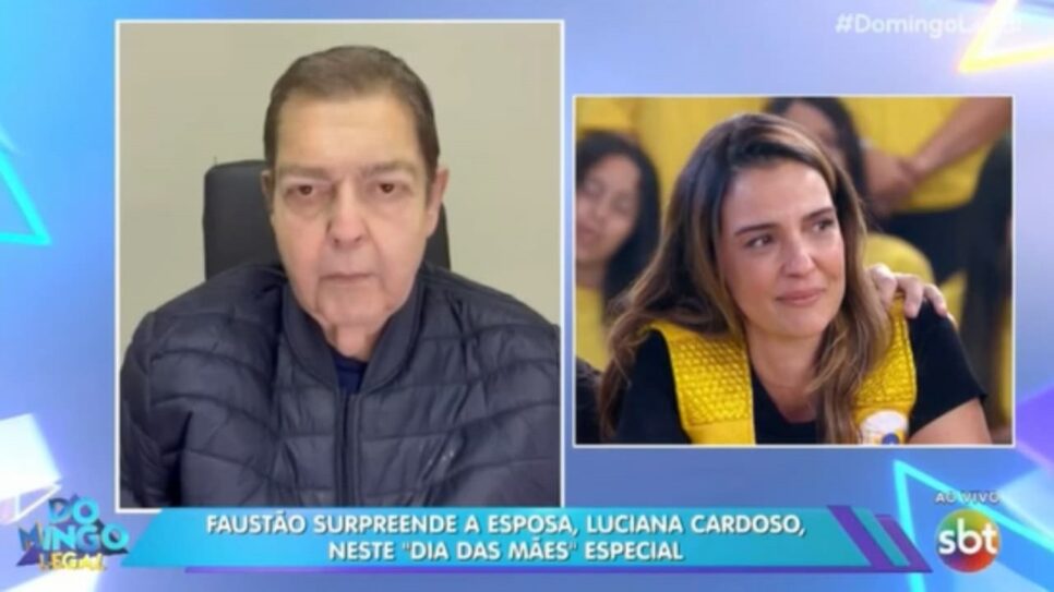 Faustão participou do Domingo Legal para homenagear a esposa (Foto: Reprodução/ Internet)