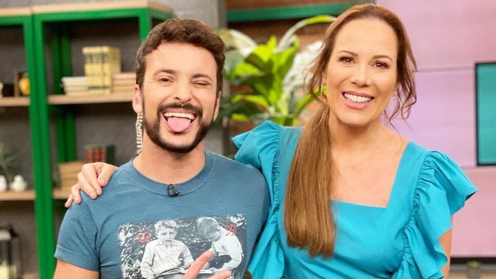 Dos tempos em que o apresentador dividia a atração com Regina Volpato, no Mulheres (Foto: Reprodução/ Divulgação)