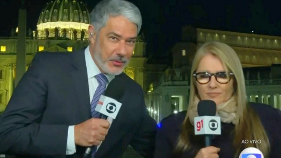 William Bonner e Ilze Scamparini no JN (Foto: Reprodução/ Globo)
