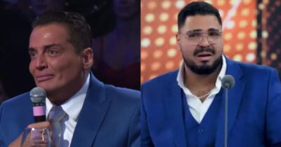 Léo Dias diz estar cansado de Paulo Vieira em Troféu Imprensa (Foto: Reprodução/Montagem TV Foco)