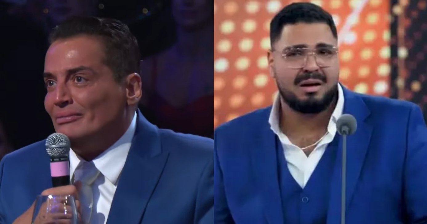 Léo Dias diz estar cansado de Paulo Vieira em Troféu Imprensa (Foto: Reprodução/Montagem TV Foco)