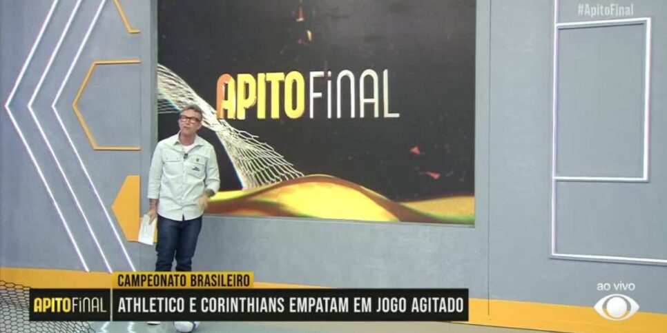 Neto no comando do Apito Final (Reprodução: Band)