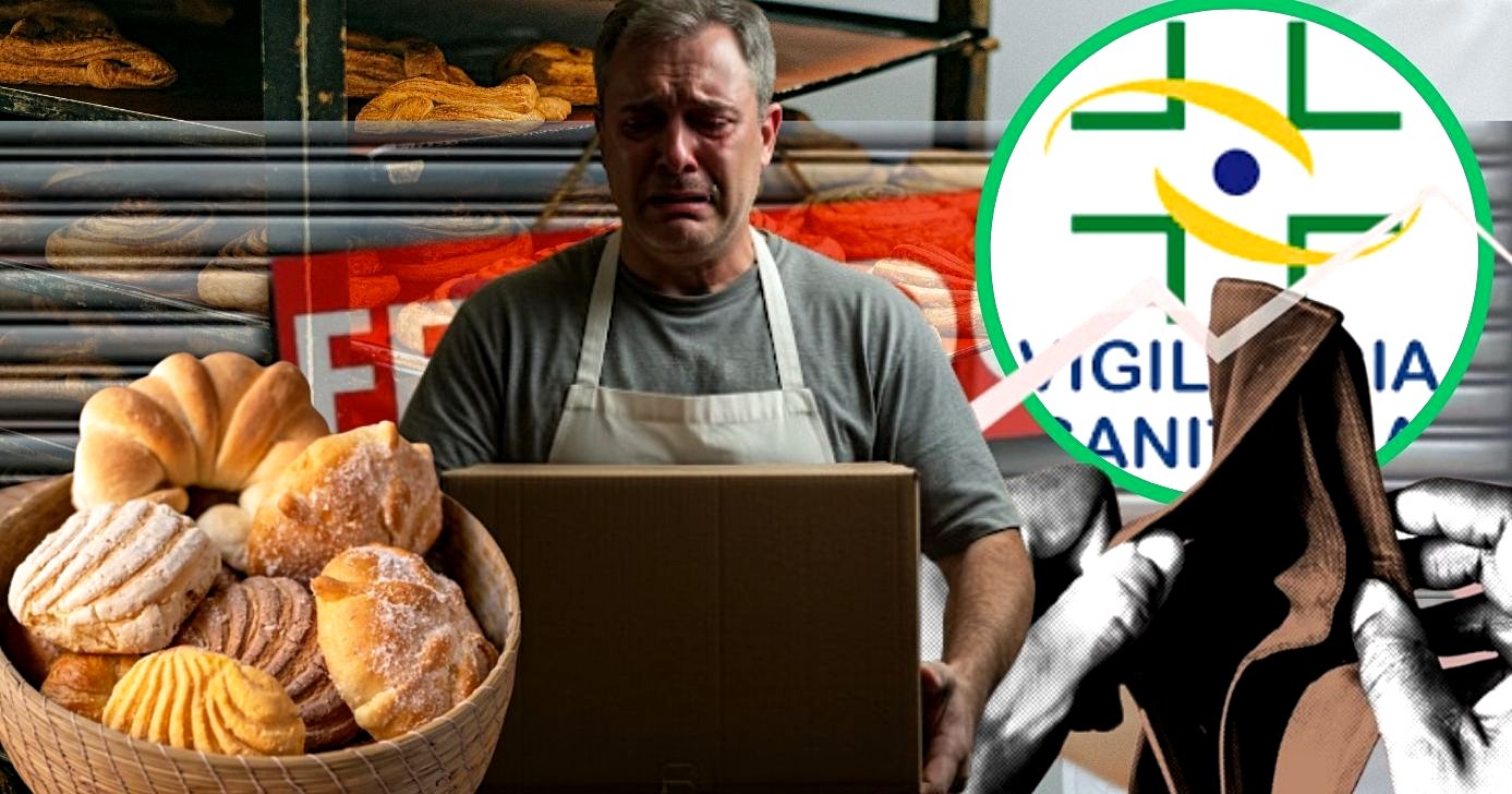 Padaria tradicional tem falência anunciada e desespera funcionários com demissão e foi até alvo da Vigilância Sanitária após comida podre encontrada ( Foto Reprodução/Montagem/Lennita/Tv Foco/Canva)
