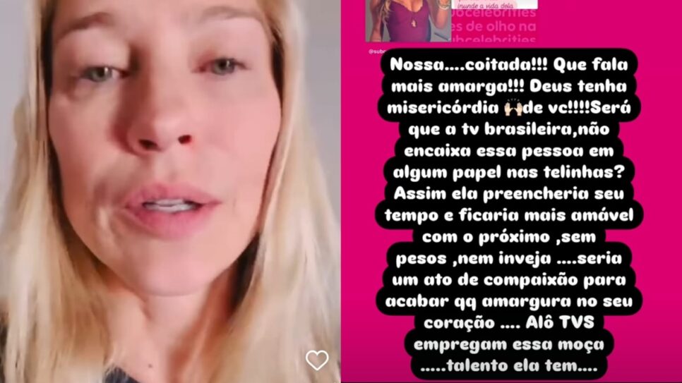 Poliana Rocha ironiza estrela da TV em críticas feitas à nora (Fotos: Instagram/ Montagem)