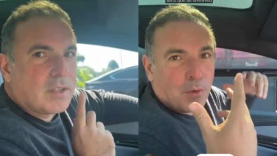 Reinaldo Gottino acaba com raça de atriz da Globo em vídeo feito no carro (Foto: Reprodução/ Instagram/ Montagem)
