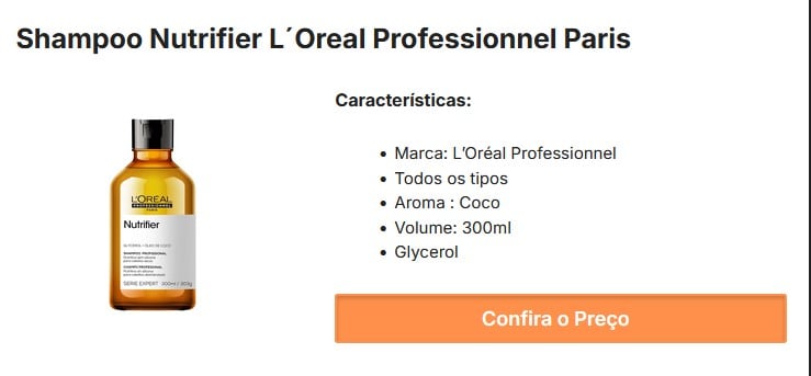 Shampoo Nutrifier L´Oreal Professionnel Paris (Foto: Reprodução / Amazon)
